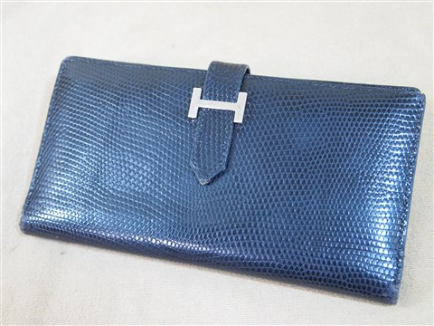 エルメス HERMESリザード長財布 トカゲ